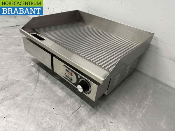 RVS Grillplaat Bakplaat Geribbelde plaat 55 cm 230V Horeca - Afbeelding 3