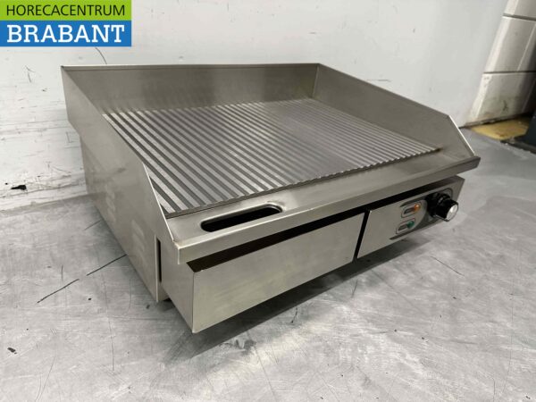 RVS Grillplaat Bakplaat Geribbelde plaat 55 cm 230V Horeca - Afbeelding 4