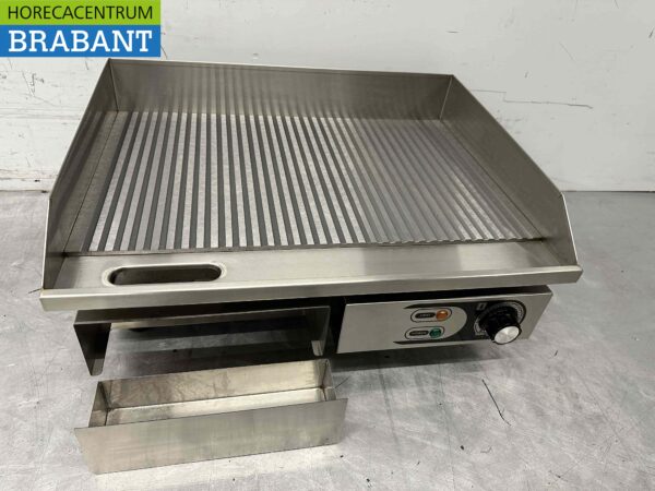 RVS Grillplaat Bakplaat Geribbelde plaat 55 cm 230V Horeca - Afbeelding 5