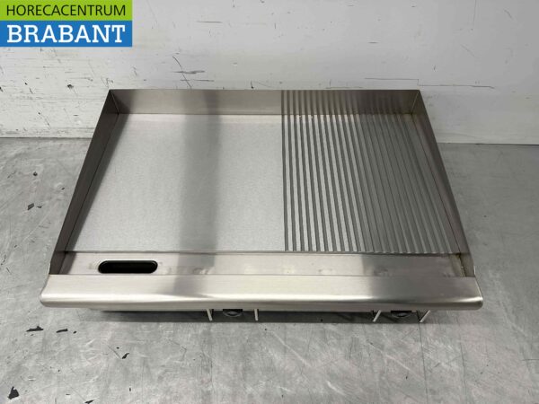 RVS Grillplaat Bakplaat 1/2 Geribbeld 74 cm 400V Horeca - Afbeelding 2