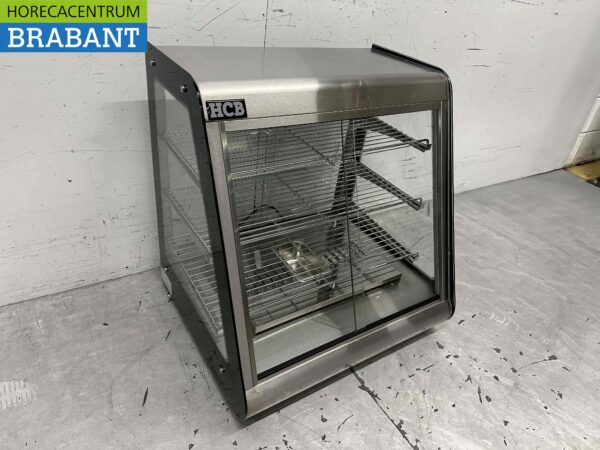 RVS Warmhoudvitrine Warmtevitrine 63,5 cm 230V Horeca - Afbeelding 2