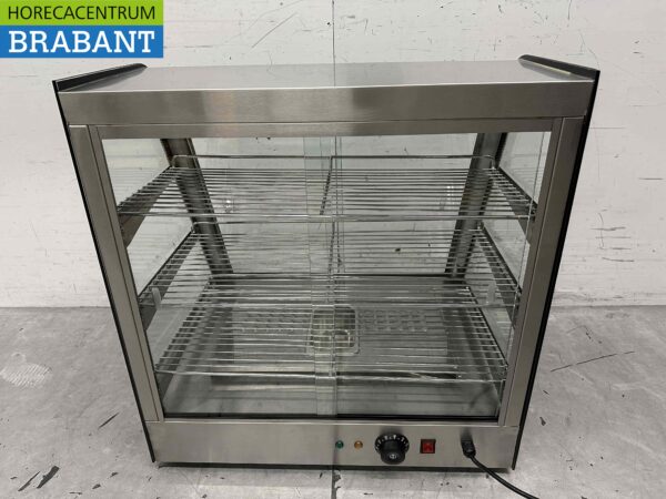 RVS Warmhoudvitrine Warmtevitrine 63,5 cm 230V Horeca - Afbeelding 4
