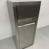 RVS Verrijdbare prullenbak afvalbak vuilnisbak Premium-line Duwdeksel Kanteldeur 50 liter Horeca - Afbeelding 2