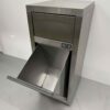 RVS Verrijdbare prullenbak afvalbak vuilnisbak Premium-line Duwdeksel Kanteldeur 50 liter Horeca - Afbeelding 6