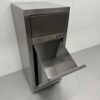 RVS Verrijdbare prullenbak afvalbak vuilnisbak Premium-line Duwdeksel Kanteldeur 50 liter Horeca - Afbeelding 7