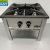 RVS Hokker Wokbrander Wok Dubbele brander Premium-line 22 kW Horeca