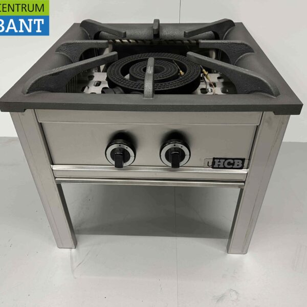 RVS Hokker Wokbrander Wok Dubbele brander Premium-line 22 kW Horeca