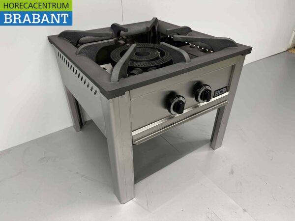 RVS Hokker Wokbrander Wok Dubbele brander Premium-line 22 kW Horeca - Afbeelding 3