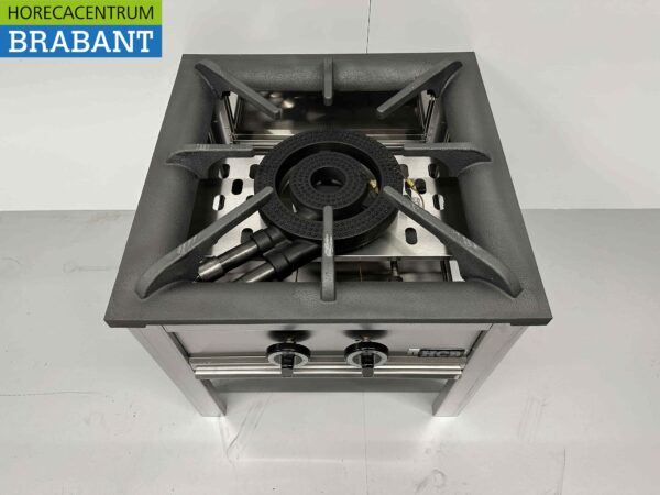 RVS Hokker Wokbrander Wok Dubbele brander Premium-line 22 kW Horeca - Afbeelding 4