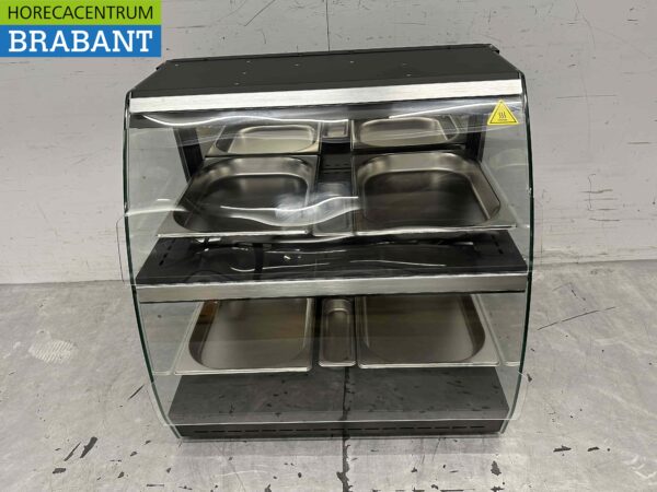 RVS Luxe warmhoudvitrine 4 x ½ GN 63 cm 230V Horeca