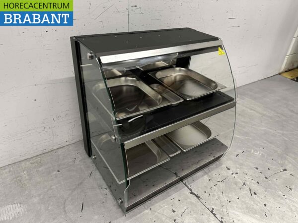 RVS Luxe warmhoudvitrine 4 x ½ GN 63 cm 230V Horeca - Afbeelding 3