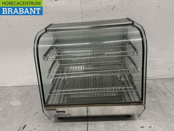 RVS Luxe warmhoudvitrine 120 liter 68 cm 230V Horeca