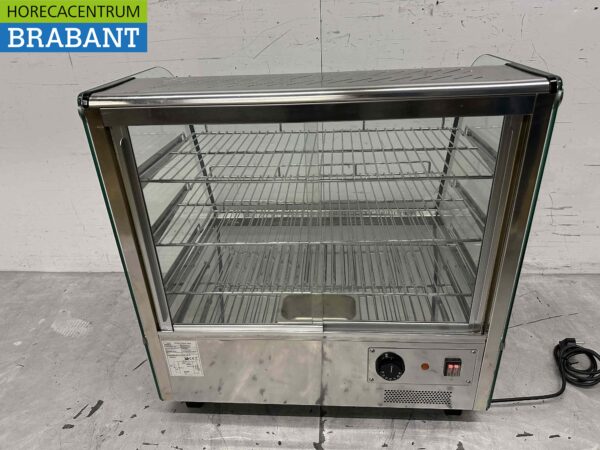 RVS Luxe warmhoudvitrine 120 liter 68 cm 230V Horeca - Afbeelding 5