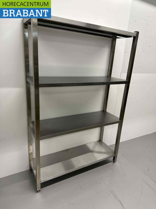 RVS Opbergrek Rek Stelling Premium-line 120 x 40 x 180 cm Horeca - Afbeelding 2