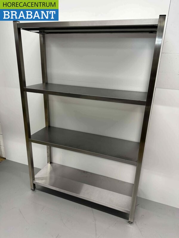 RVS Opbergrek Rek Stelling Premium-line 120 x 40 x 180 cm Horeca - Afbeelding 3