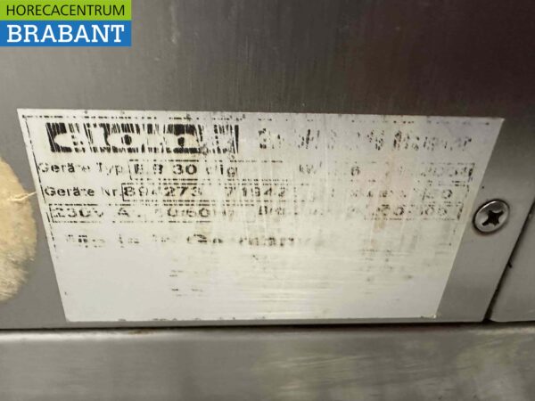 RVS Heteluchtoven Oven Steamer Eloma EB30 met afzuigkap 230V Horeca - Afbeelding 7