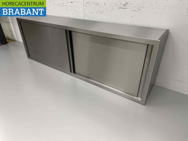 RVS Wandkast Kast Premium-line 2 Schuifdeuren 200 cm Horeca - Afbeelding 2