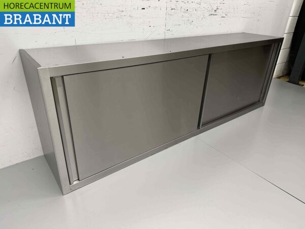RVS Wandkast Kast Premium-line 2 Schuifdeuren 200 cm Horeca - Afbeelding 3