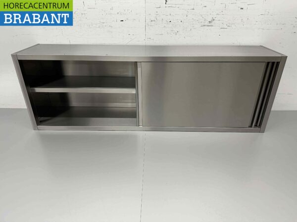 RVS Wandkast Kast Premium-line 2 Schuifdeuren 200 cm Horeca - Afbeelding 4