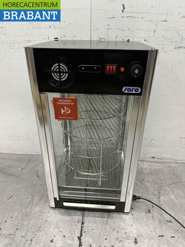 RVS Saro Warmhoudvitrine Warmtevitrine 97 liter 230V Horeca