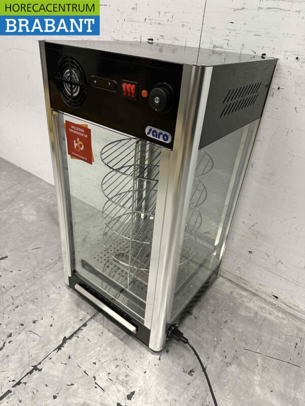 RVS Saro Warmhoudvitrine Warmtevitrine 97 liter 230V Horeca - Afbeelding 3