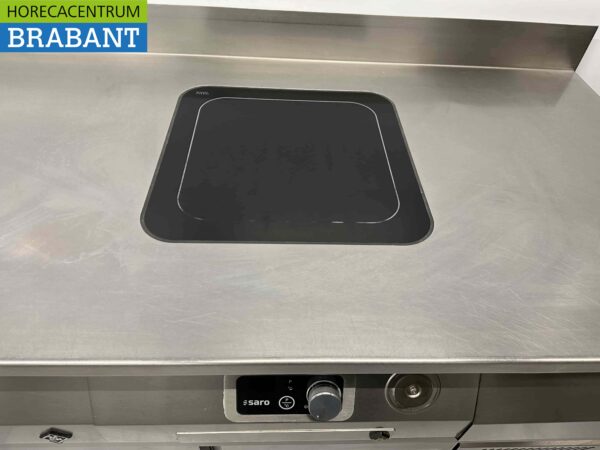 RVS MKN Baklijn Dubbel elektrisch fornuis Inductie en braadslede en koelwerkbank 300 cm 230/400V Horeca - Afbeelding 4