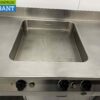 RVS MKN Baklijn Dubbel elektrisch fornuis Inductie en braadslede en koelwerkbank 300 cm 230/400V Horeca - Afbeelding 5