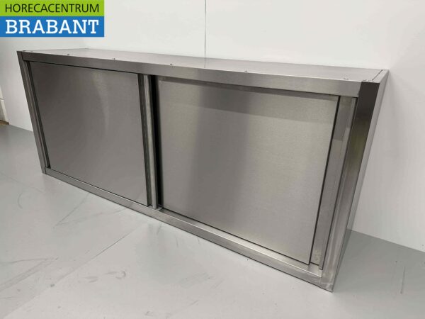 RVS Wandkast Kast Premium-line 2 Schuifdeuren 160 cm Horeca - Afbeelding 2