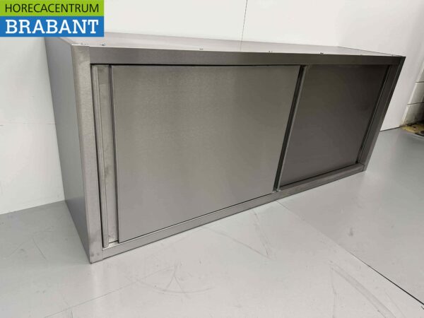 RVS Wandkast Kast Premium-line 2 Schuifdeuren 160 cm Horeca - Afbeelding 3