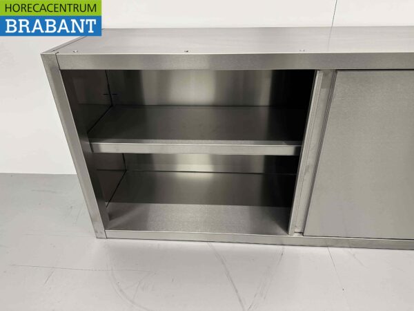 RVS Wandkast Kast Premium-line 2 Schuifdeuren 160 cm Horeca - Afbeelding 5