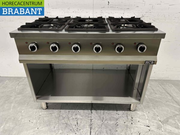 RVS 6 pits gasfornuis fornuis 700 Series 110 cm 36 kW Horeca