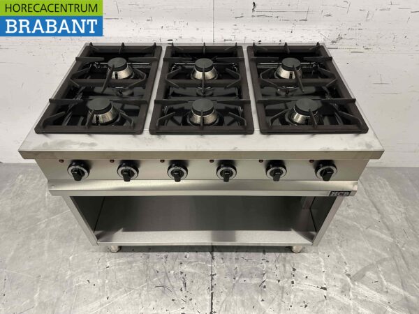 RVS 6 pits gasfornuis fornuis 700 Series 110 cm 36 kW Horeca - Afbeelding 2