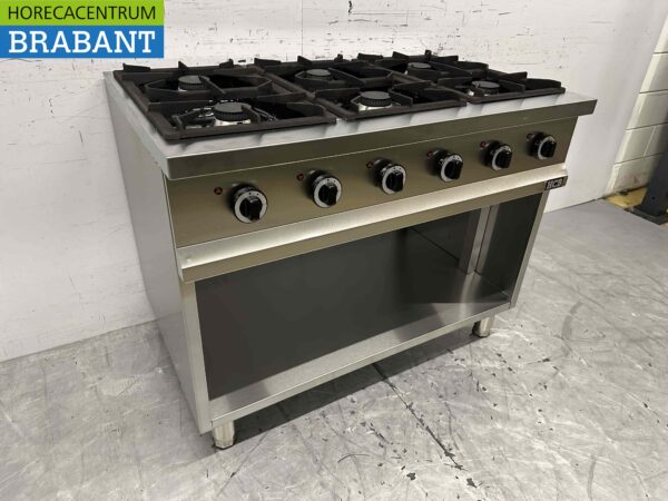 RVS 6 pits gasfornuis fornuis 700 Series 110 cm 36 kW Horeca - Afbeelding 3