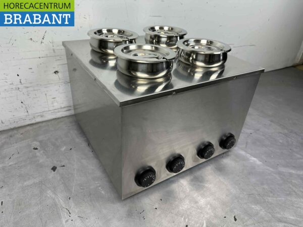 RVS Hotpot Hot Pot bain marie 4 x 2 liter 230V Horeca - Afbeelding 3