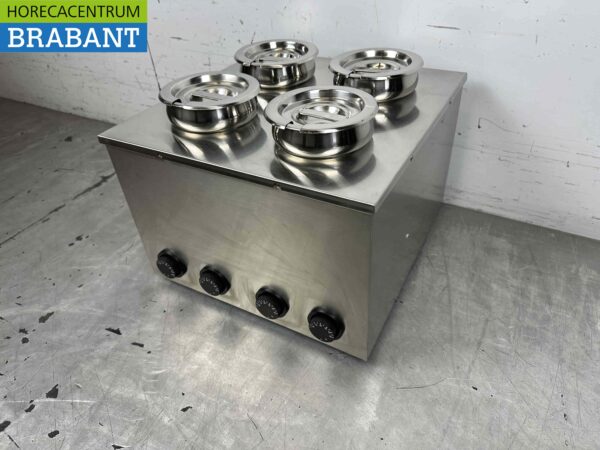 RVS Hotpot Hot Pot bain marie 4 x 2 liter 230V Horeca - Afbeelding 4