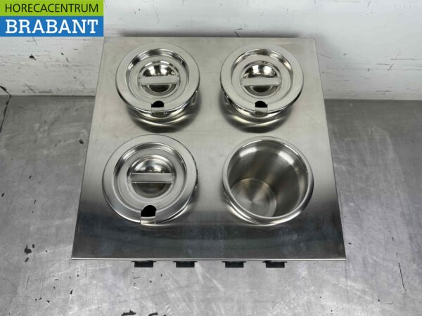 RVS Hotpot Hot Pot bain marie 4 x 2 liter 230V Horeca - Afbeelding 5