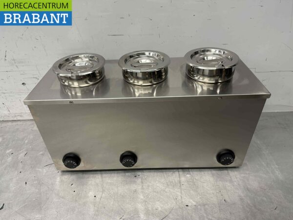 RVS Hotpot Hot Pot bain marie 3 x 2 liter 230V Horeca