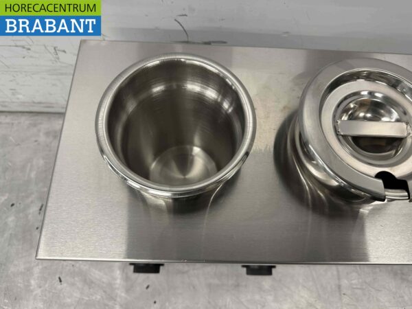 RVS Hotpot Hot Pot bain marie 3 x 2 liter 230V Horeca - Afbeelding 5