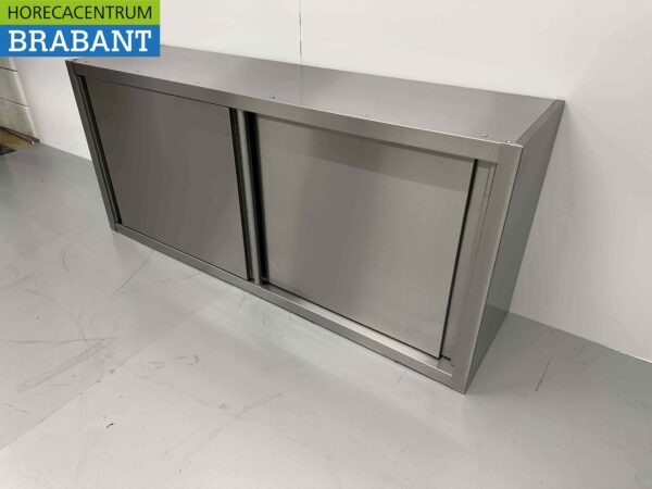 RVS Wandkast Kast Premium-line 2 Schuifdeuren 150 cm Horeca - Afbeelding 2