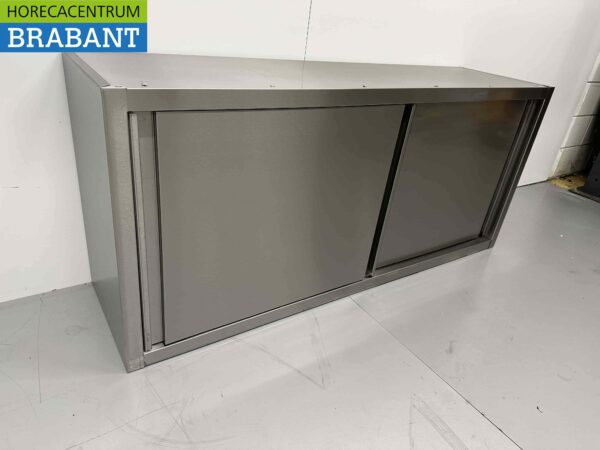 RVS Wandkast Kast Premium-line 2 Schuifdeuren 150 cm Horeca - Afbeelding 3