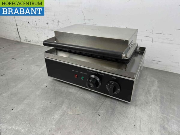 RVS Wafelijzer Corndog ijzer 6 wafels sticks 230V Horeca - Afbeelding 3