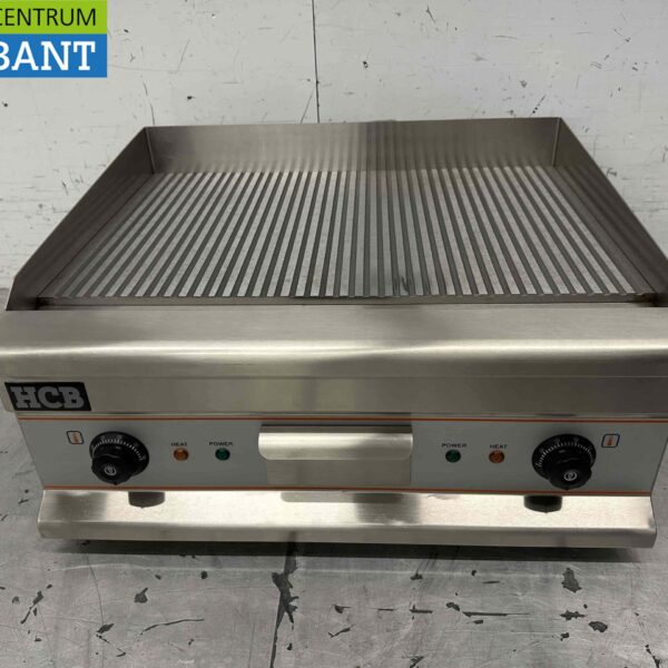 RVS Grillplaat Bakplaat Geribbelde bakplaat 60 cm 400V Horeca