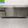 RVS Werkkast Premium-line Kast Werktafel 2 schuifdeuren en 3 laden 200 cm Horeca