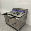 RVS Dubbele Friteuse Frituur 2 x 14 liter PROPAAN GAS Horeca - Afbeelding 2