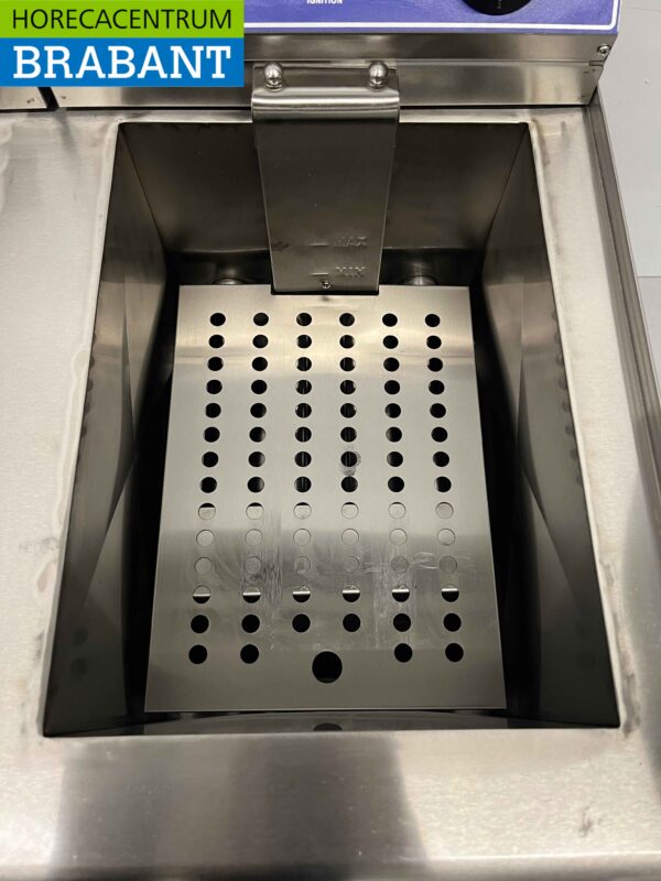 RVS Dubbele Friteuse Frituur 2 x 14 liter PROPAAN GAS Horeca - Afbeelding 5