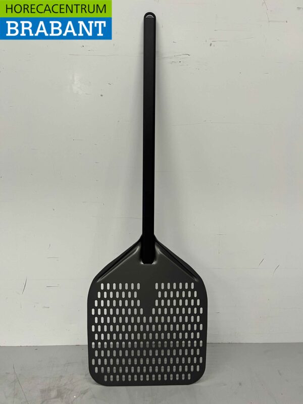 Pizzaschep hard geanodiseerd, geperforeerd blad 30 cm, lengte steel 60 cm Horeca - Afbeelding 4