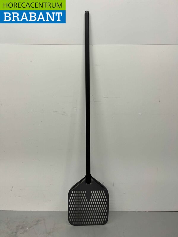 Pizzaschep hard geanodiseerd, geperforeerd blad 30 cm, lengte steel 120 cm Horeca - Afbeelding 4