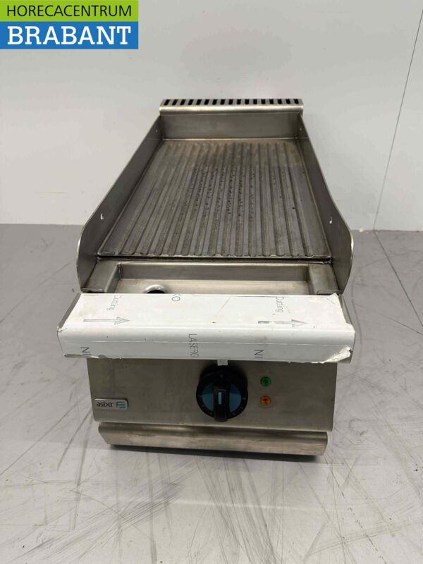 Asber RVS bakplaat grillplaat 35 cm 400V Horeca
