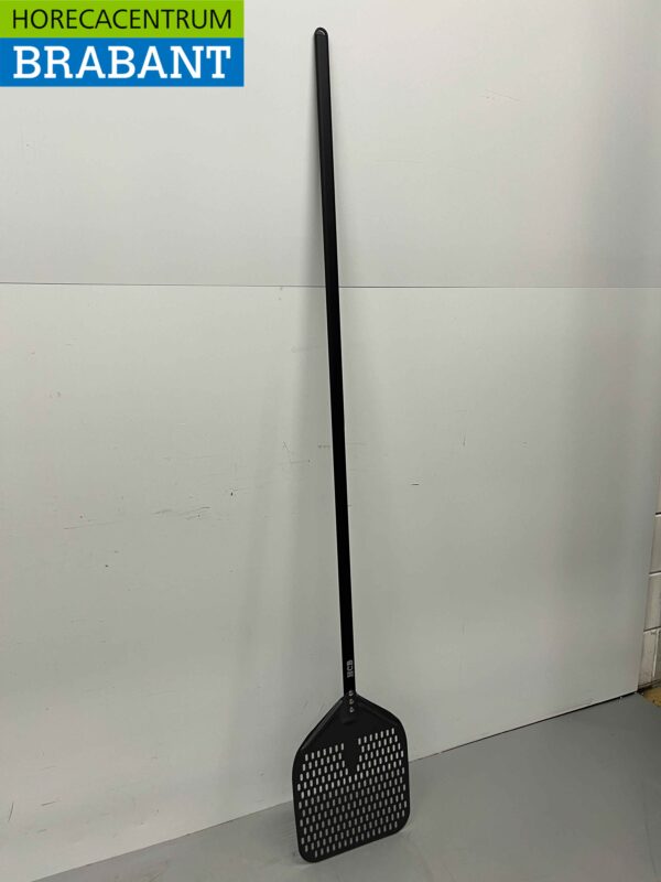 Pizzaschep hard geanodiseerd, geperforeerd blad 30 cm, lengte steel 150 cm Horeca - Afbeelding 3
