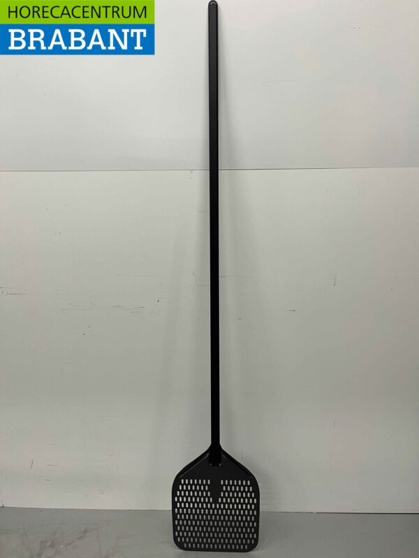 Pizzaschep hard geanodiseerd, geperforeerd blad 30 cm, lengte steel 150 cm Horeca - Afbeelding 4